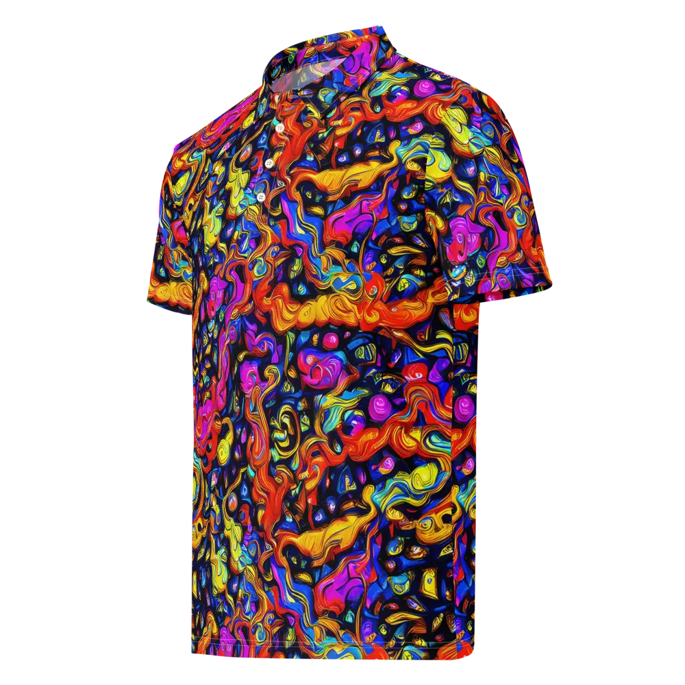 Cosmic Colorquake on Men's Slim Fit Polo Shirt — Left Front