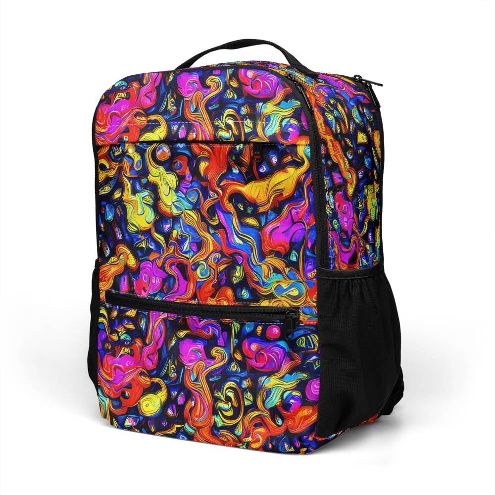 Cosmic Colorquake on Utility Backpack — Left Front
