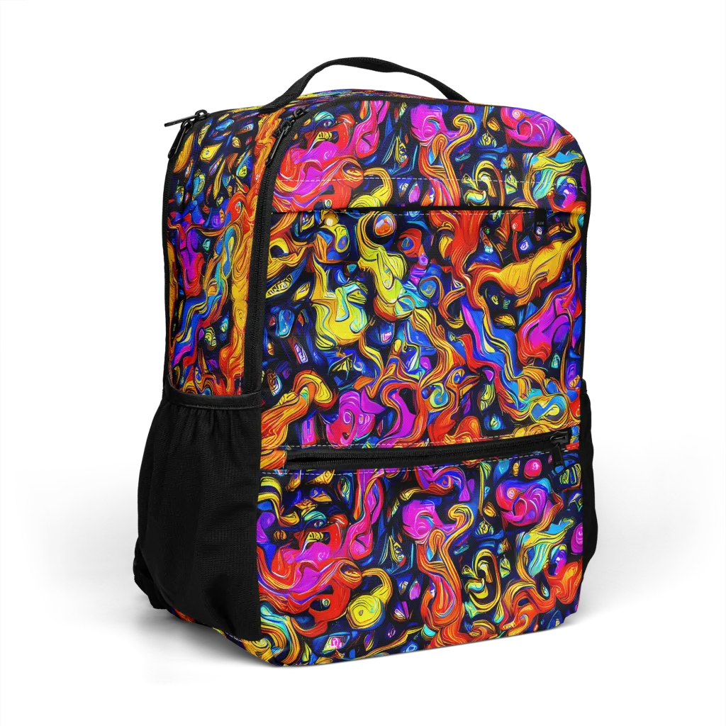 Cosmic Colorquake on Utility Backpack — Right Front