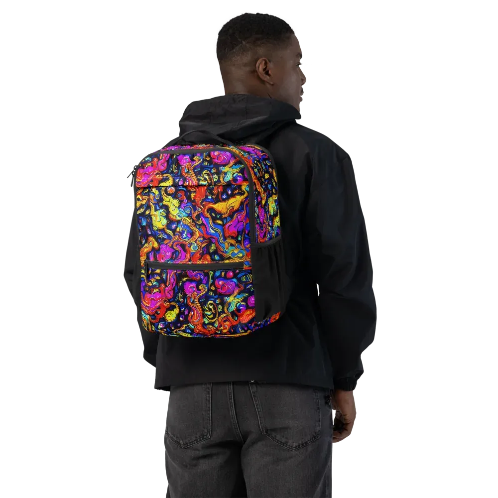 Cosmic Colorquake on Utility Backpack — Back