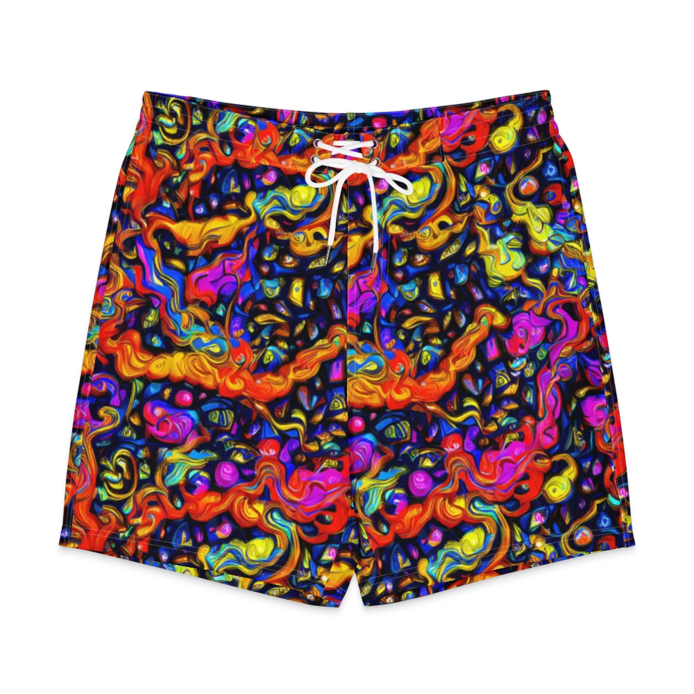Cosmic Colorquake on Men's Board Shorts — Front
