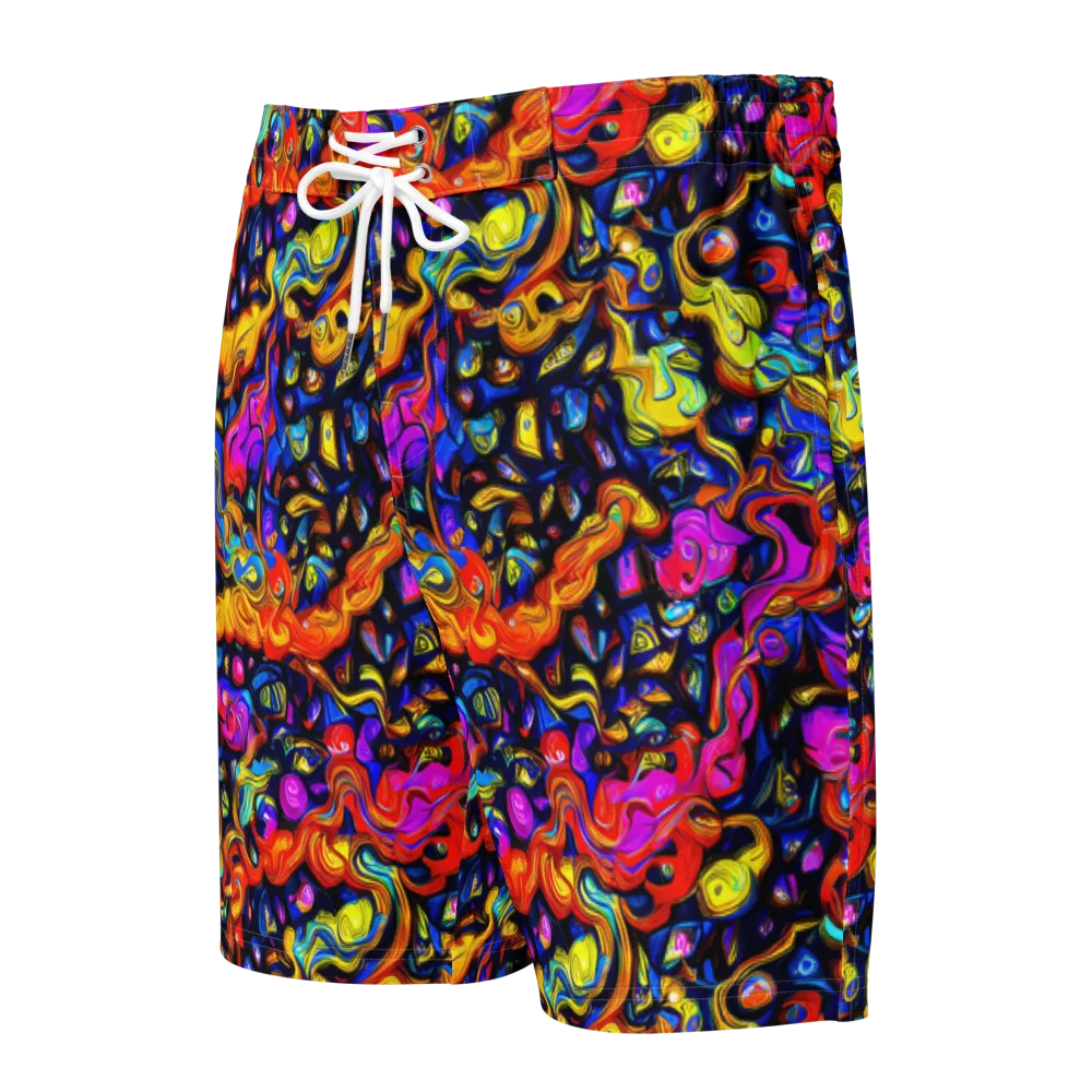 Cosmic Colorquake on Men's Board Shorts — Front