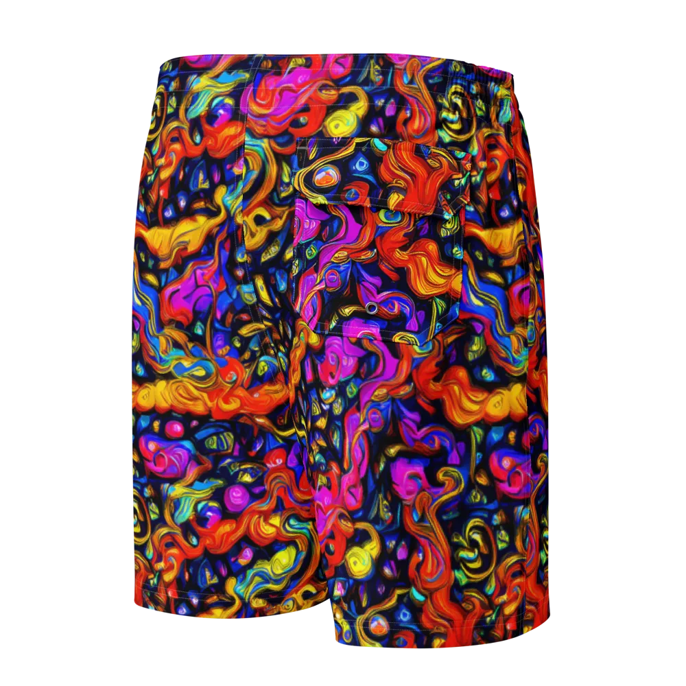 Cosmic Colorquake on Men's Board Shorts — Back