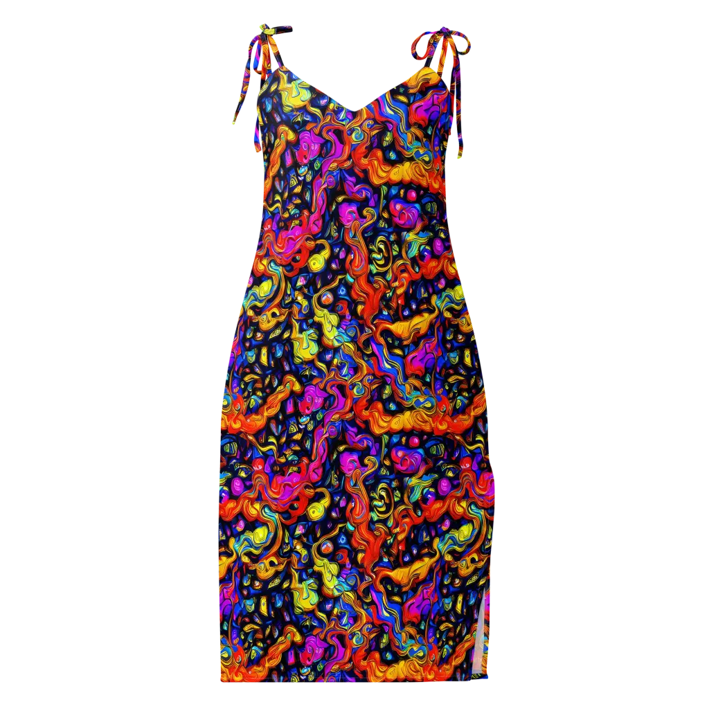 Cosmic Colorquake on Slip Dress — Front