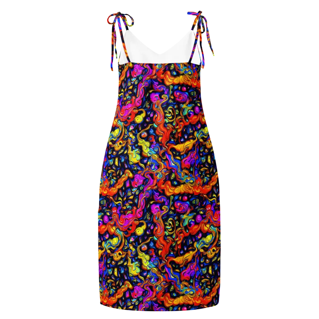 Cosmic Colorquake on Slip Dress — Back