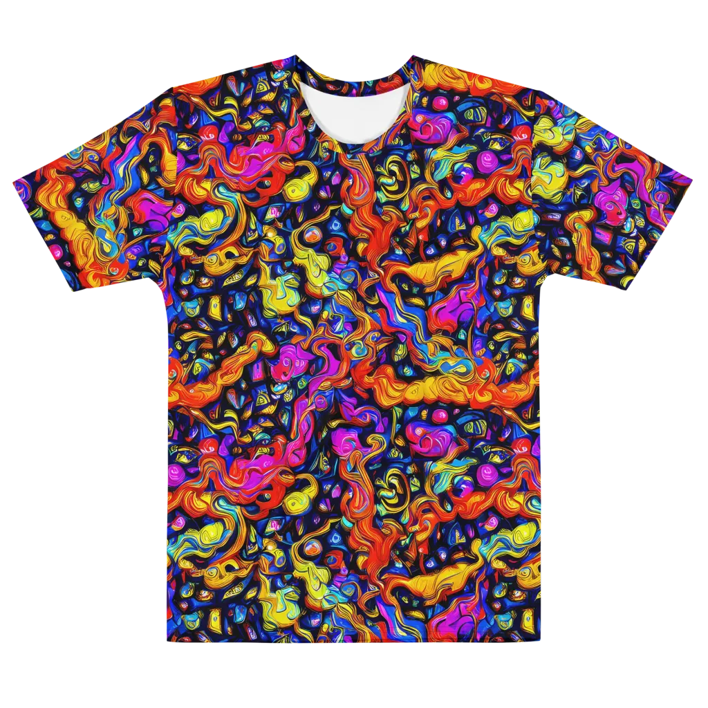 Cosmic Colorquake on Men's Cotton Crew Neck T-Shirt — Front