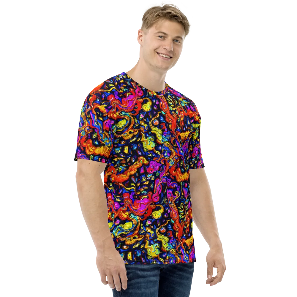 Cosmic Colorquake on Men's Crew Neck T-Shirt — Right