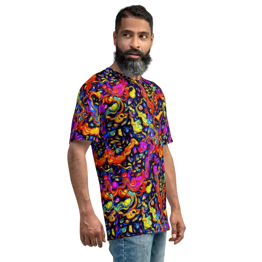 Cosmic Colorquake on Men's Crew Neck T-Shirt — Right