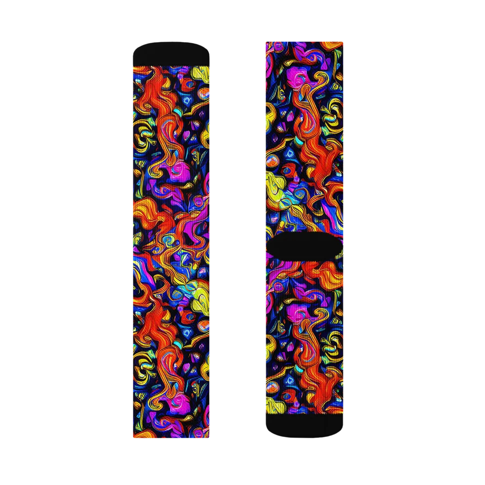 Cosmic Colorquake on Socks — Right Sock