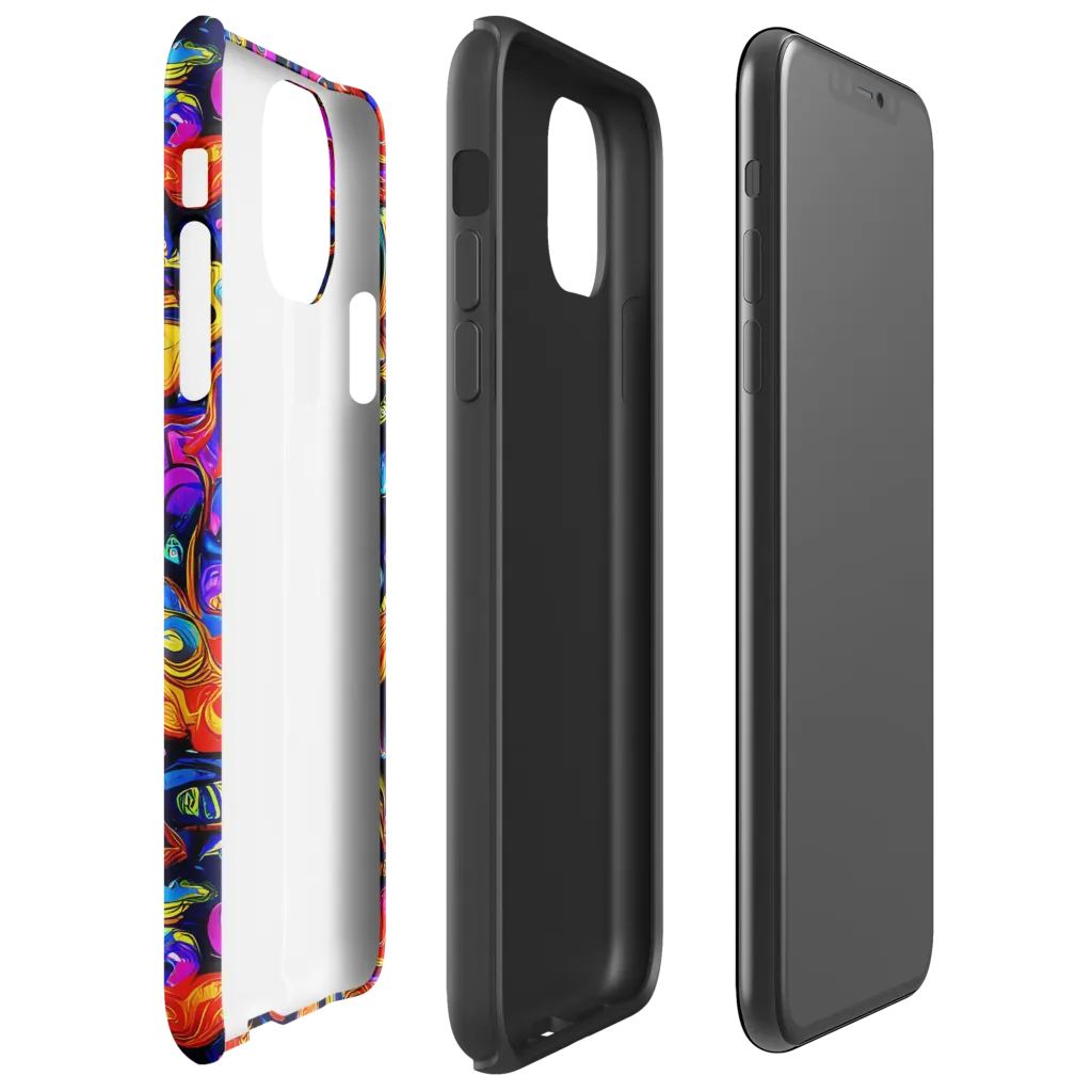 Cosmic Colorquake on Tough Case for iPhone® — Right