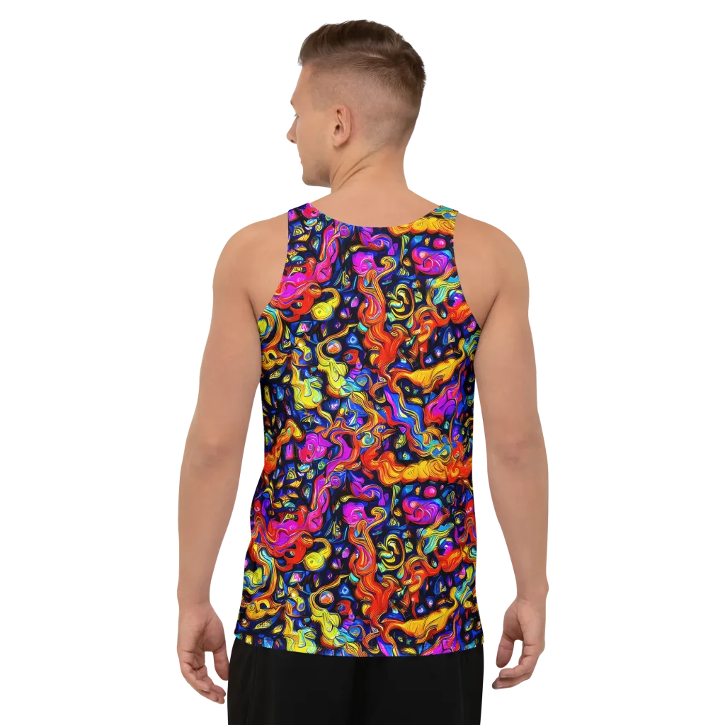 Cosmic Colorquake on Men's Tank Top — Back