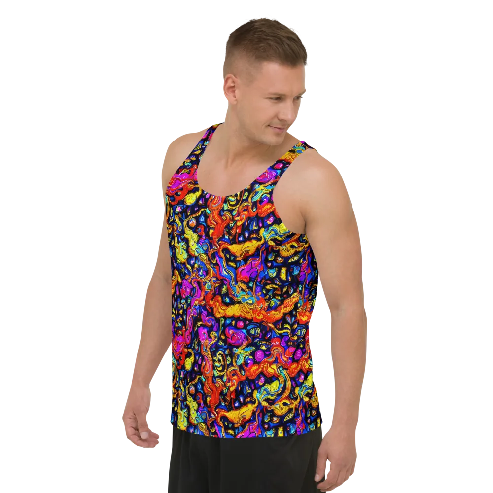 Cosmic Colorquake on Men's Tank Top — Left Front