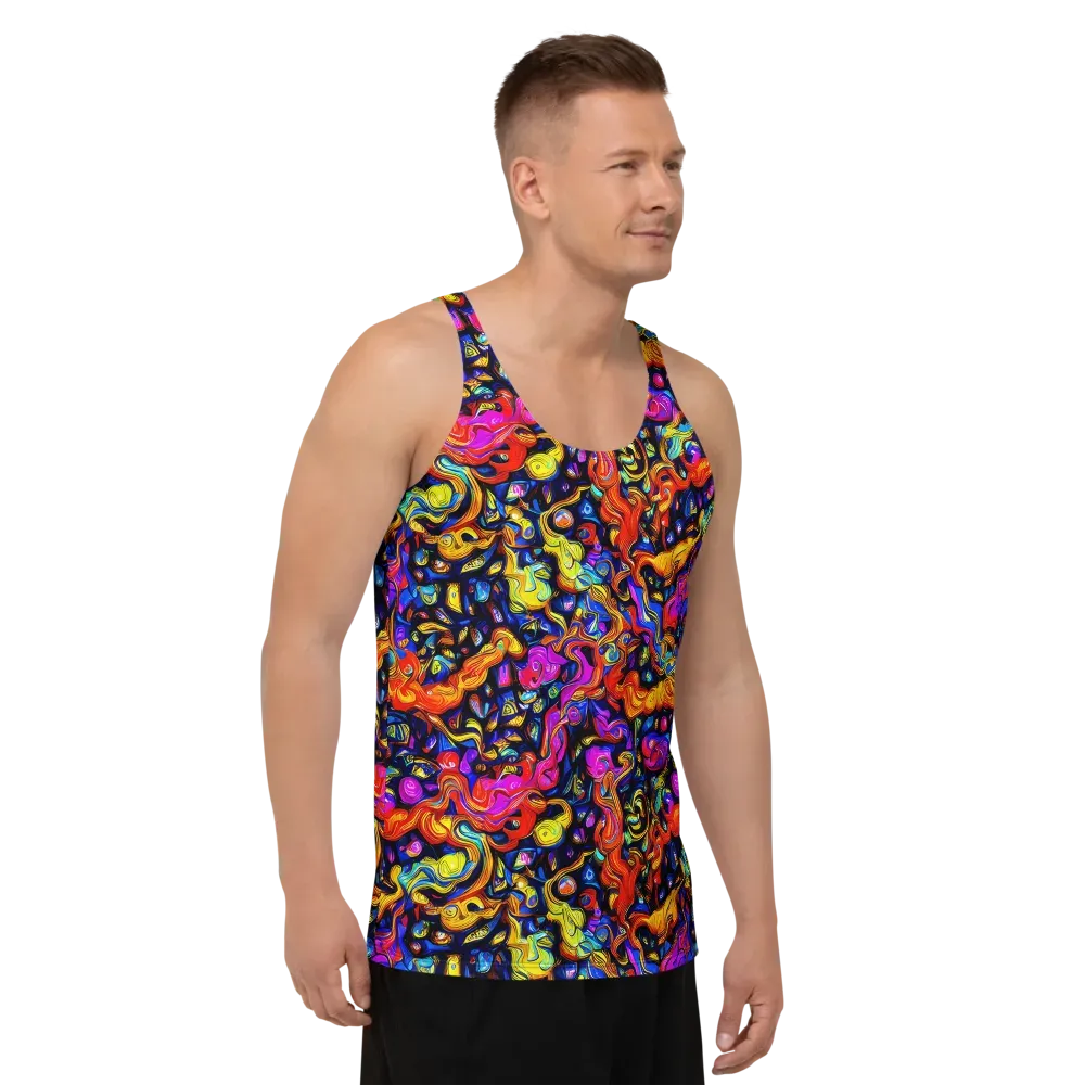 Cosmic Colorquake on Men's Tank Top — Right Front