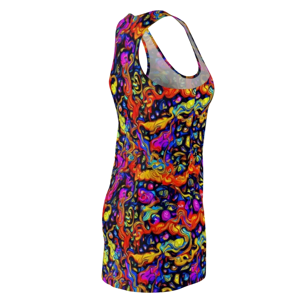 Cosmic Colorquake on Racerback Dress — Back Side