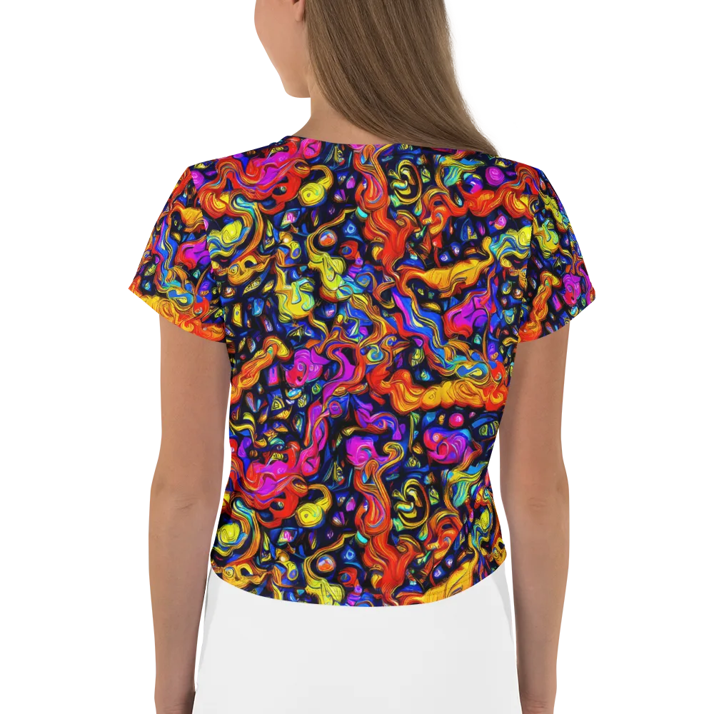 Cosmic Colorquake on Crop Tee — Back