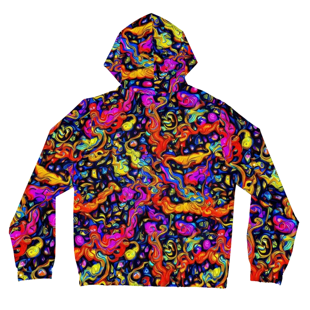 Cosmic Colorquake on Women's Full-Zip Hoodie — Back