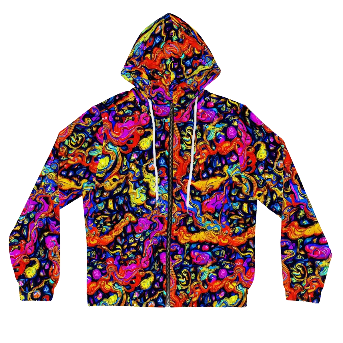 Cosmic Colorquake on Women's Full-Zip Hoodie — Front