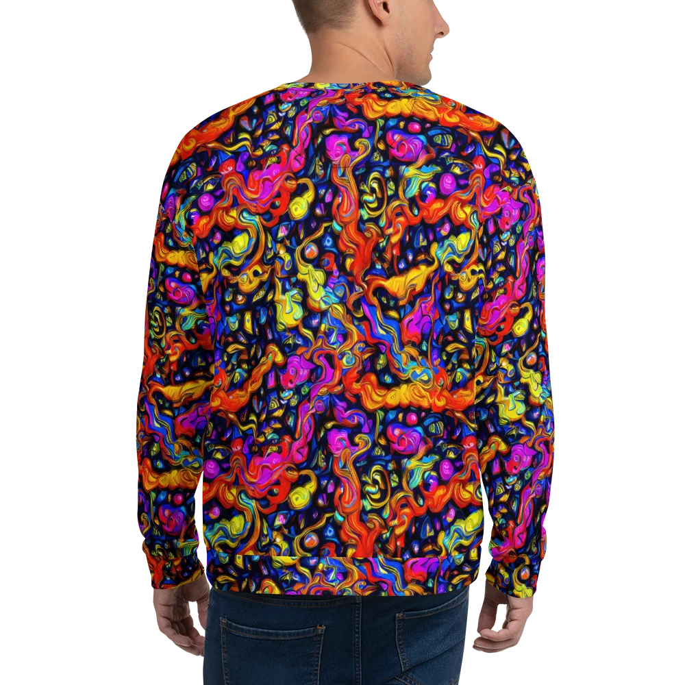 Cosmic Colorquake on Sweatshirt — Back