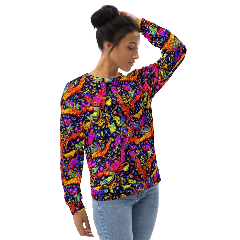 Cosmic Colorquake on Sweatshirt — Right Front