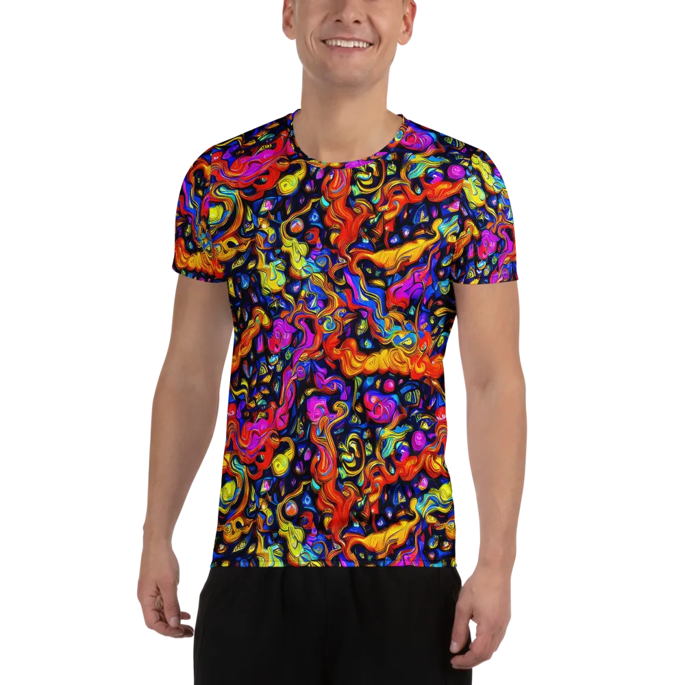 Cosmic Colorquake on Men's Athletic T-Shirt — Front