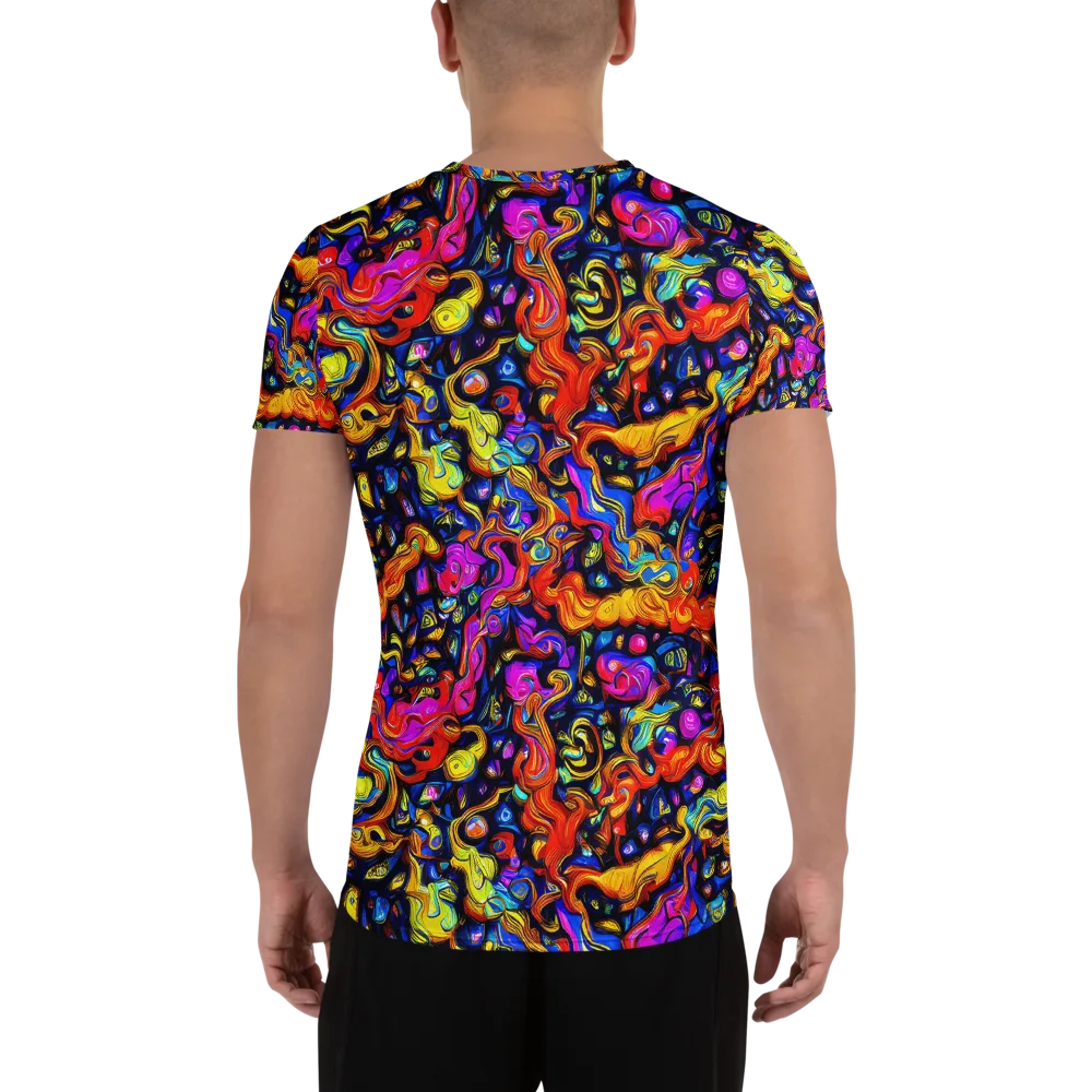 Cosmic Colorquake on Men's Athletic T-Shirt — Back