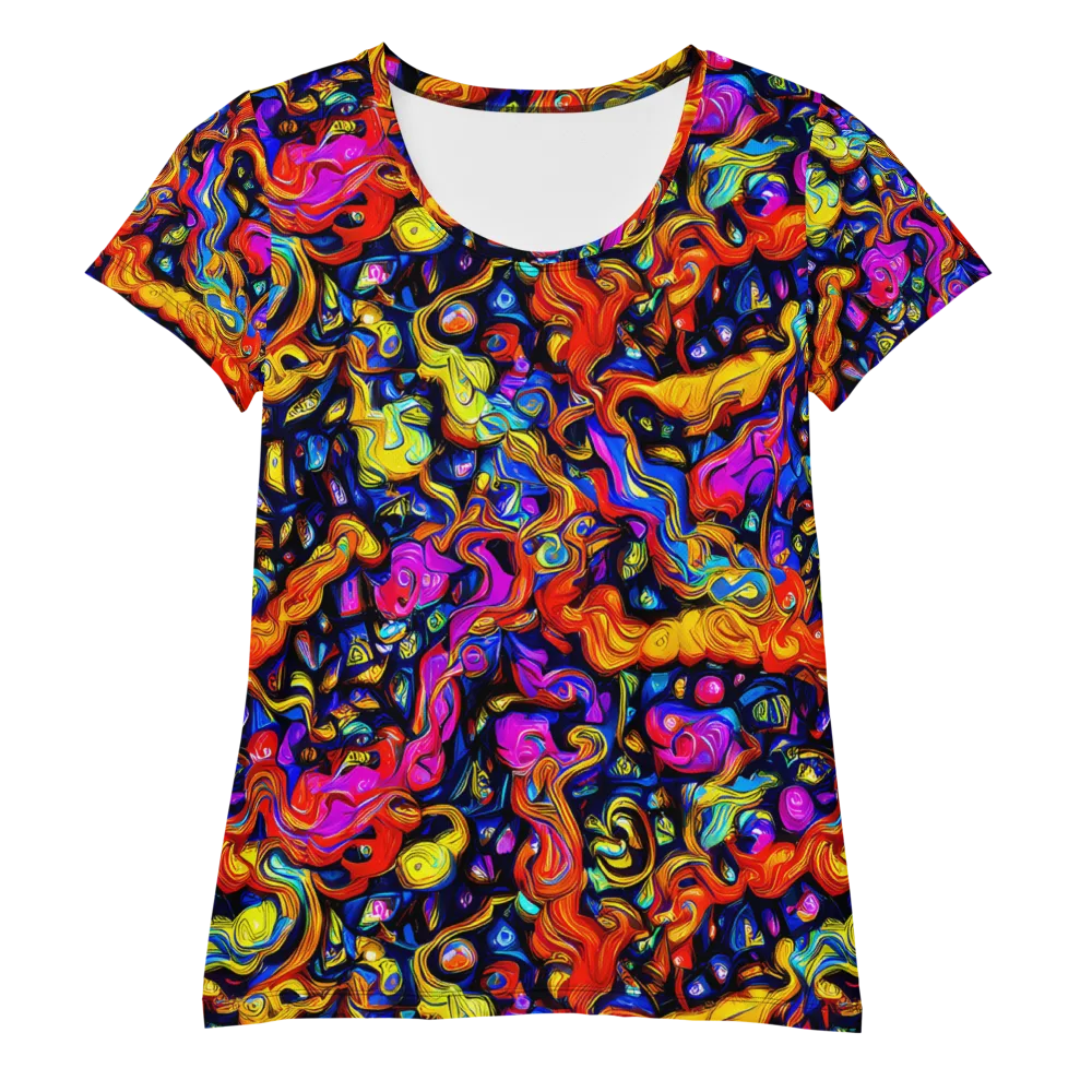 Cosmic Colorquake on Women's Athletic T-Shirt — Front