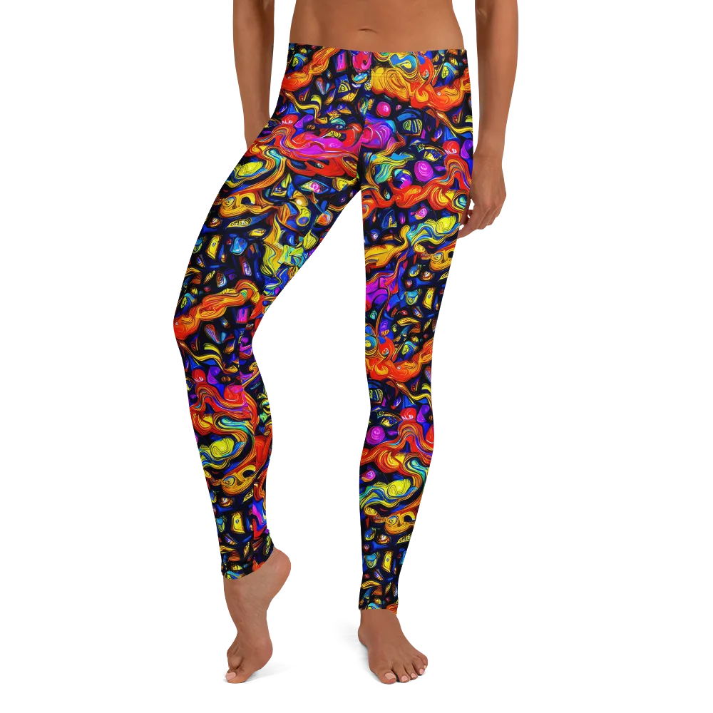 Cosmic Colorquake on Leggings — Front