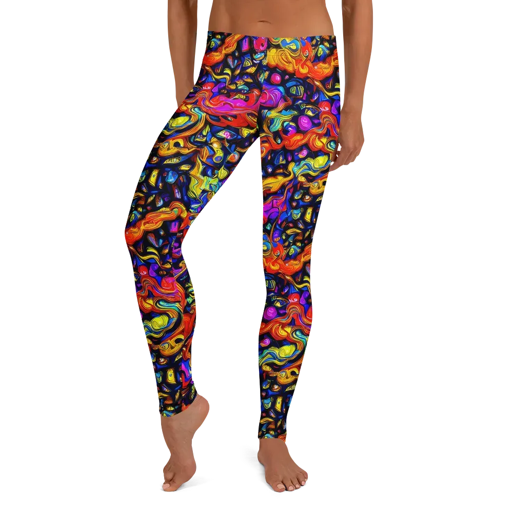 Cosmic Colorquake on Leggings — Front