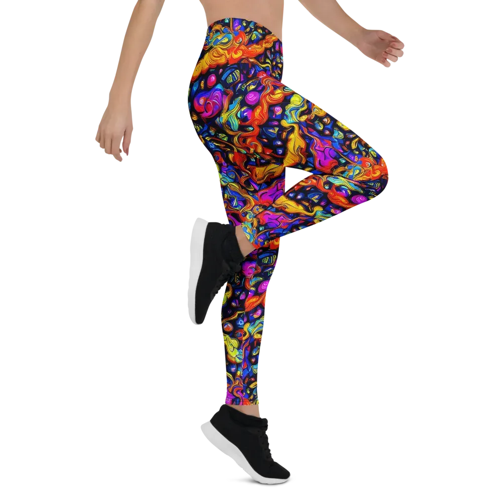 Cosmic Colorquake on Leggings — Right