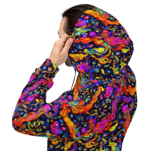 Cosmic Colorquake on a Hoodie