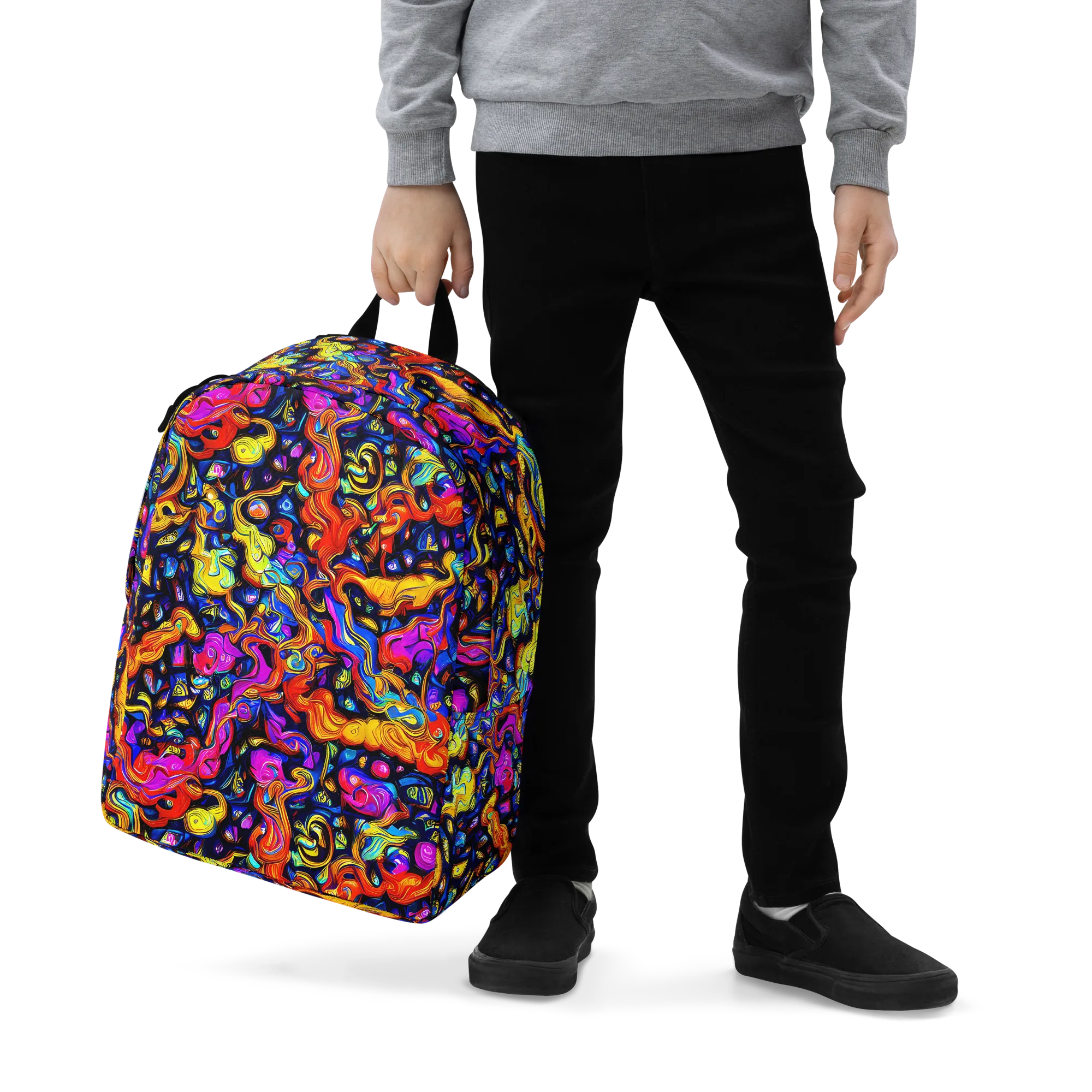 Cosmic Colorquake on Minimalist Backpack — Zoomed-in