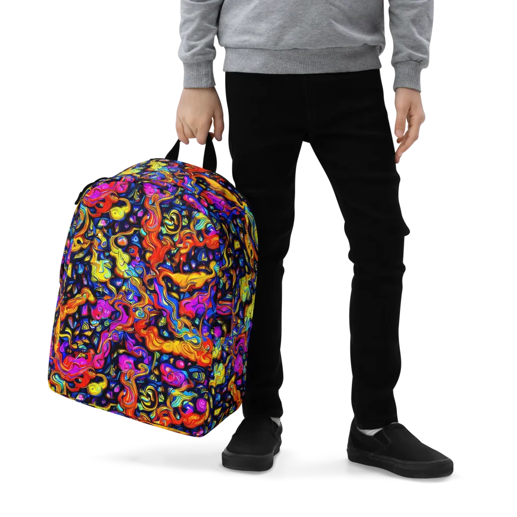 Cosmic Colorquake on Minimalist Backpack — Zoomed-in