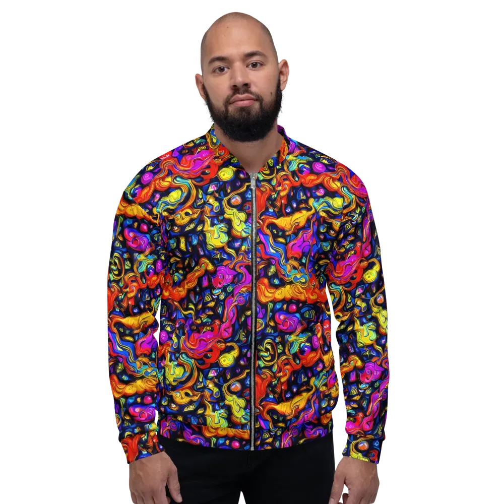 Cosmic Colorquake on Bomber Jacket — Front
