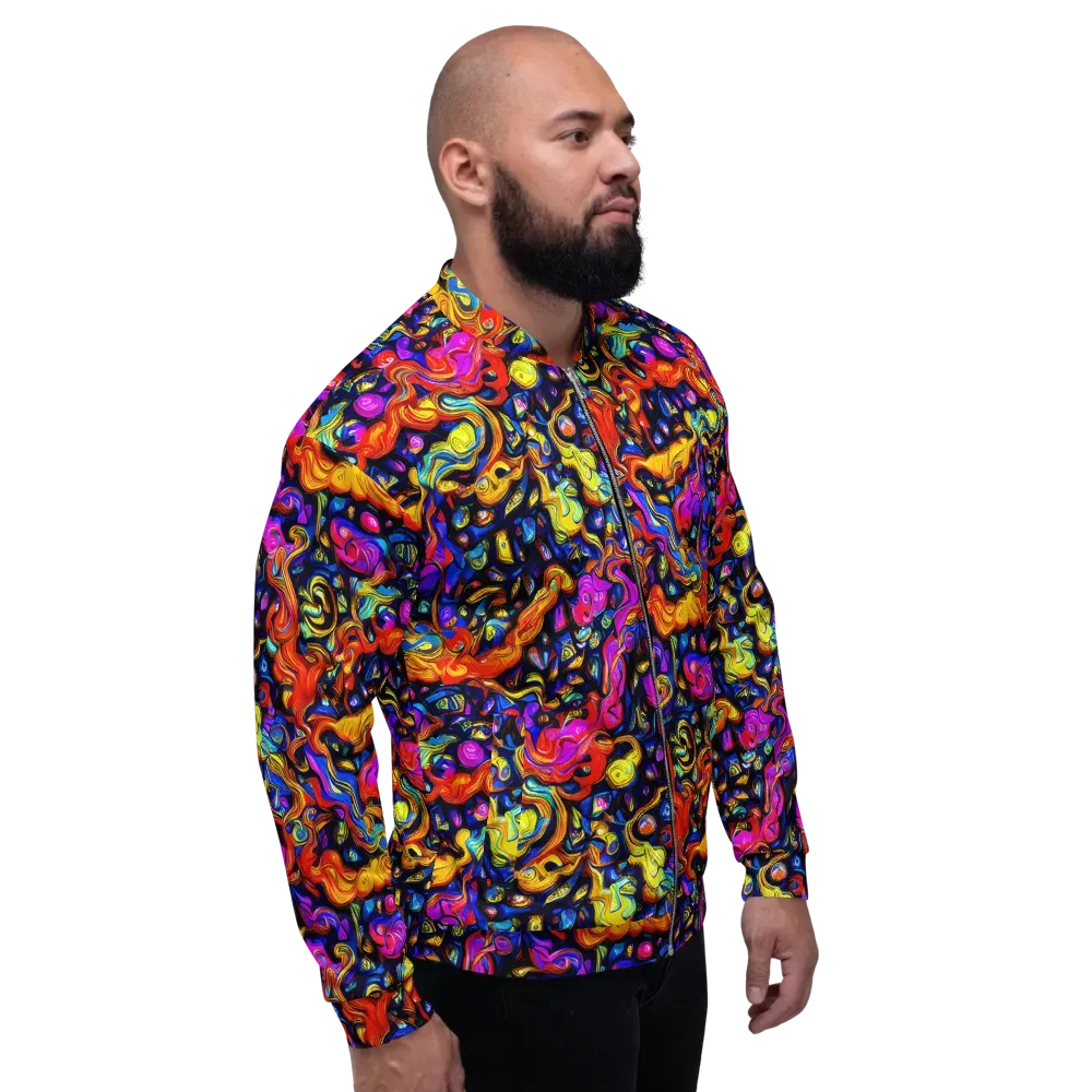 Cosmic Colorquake on Bomber Jacket — Right