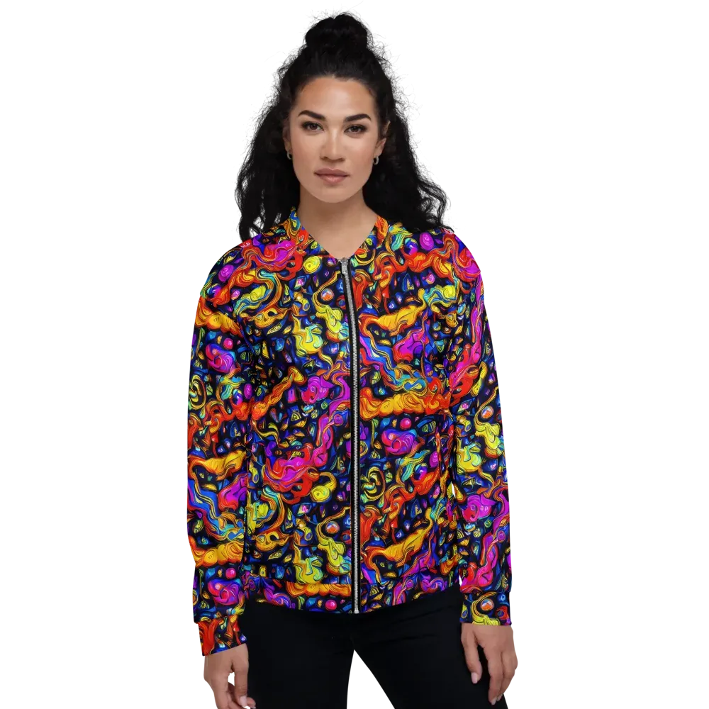 Cosmic Colorquake on Bomber Jacket — Front