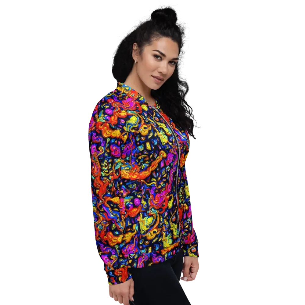 Cosmic Colorquake on Bomber Jacket — Right