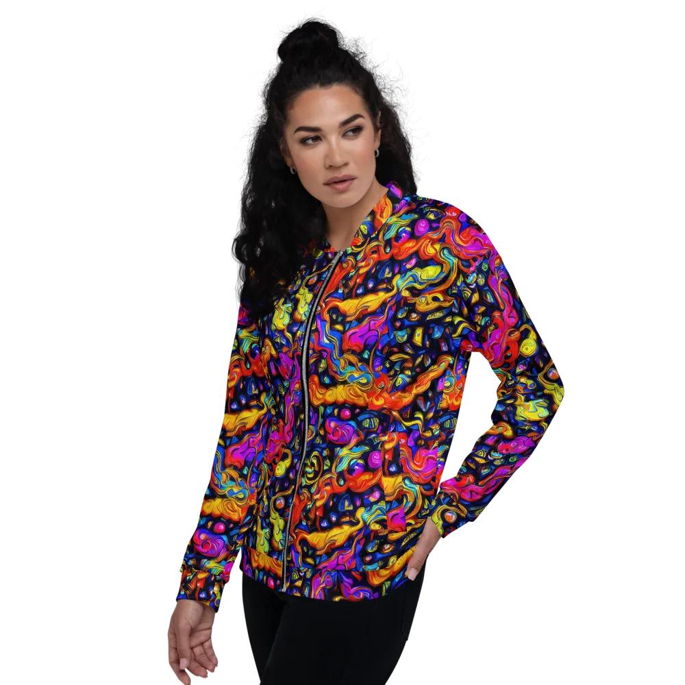 Cosmic Colorquake on Bomber Jacket — Left