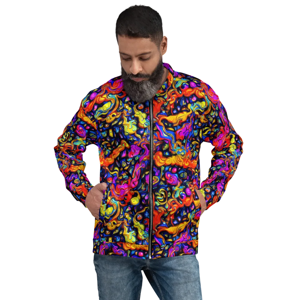 Cosmic Colorquake on Bomber Jacket — Front
