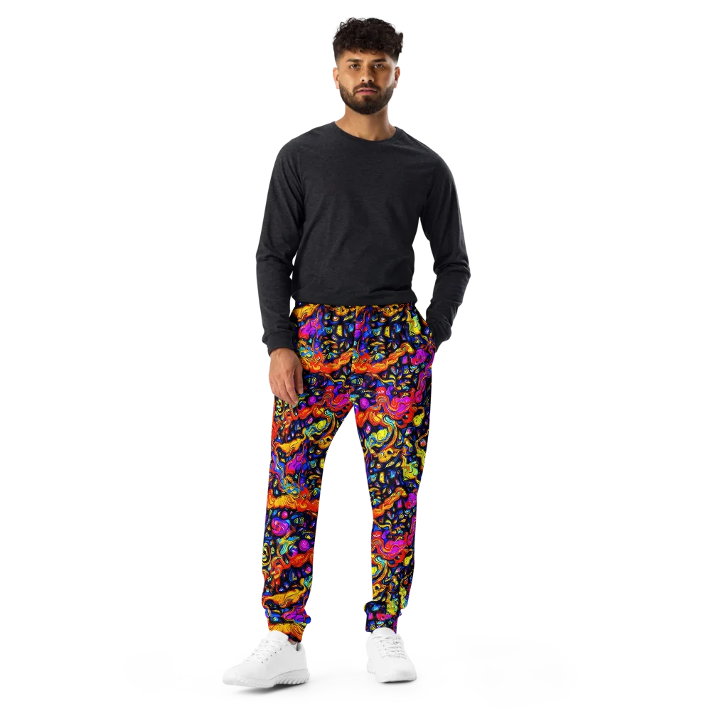 Cosmic Colorquake on Men's Joggers — Front