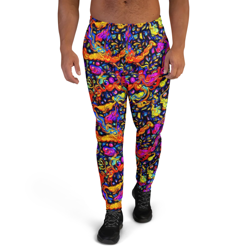 Cosmic Colorquake on Men's Joggers — Front