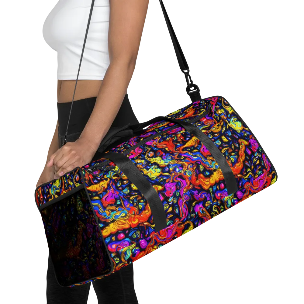 Cosmic Colorquake on Duffle Bag — Front