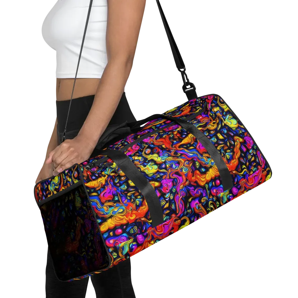Cosmic Colorquake on Duffle Bag — Front