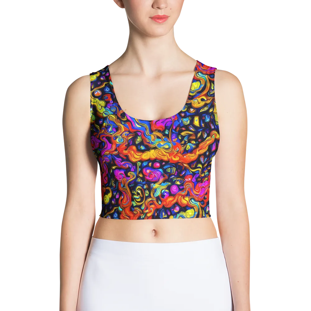 Cosmic Colorquake on Crop Top — Front