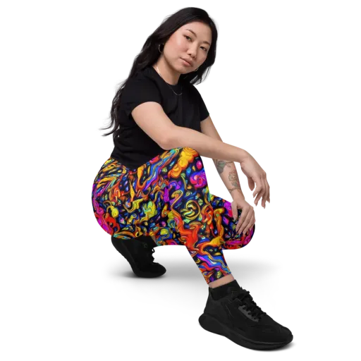 Cosmic Colorquake on a Leggings with Pockets