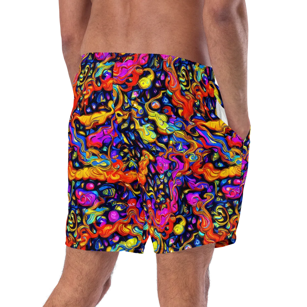 Cosmic Colorquake on Swim Trunks — Right Back