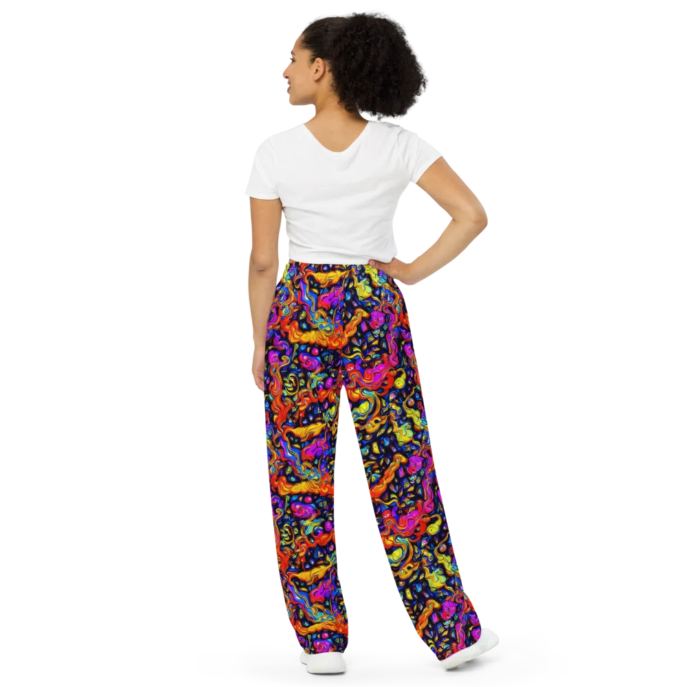 Cosmic Colorquake on Wide-Leg Pants — Back