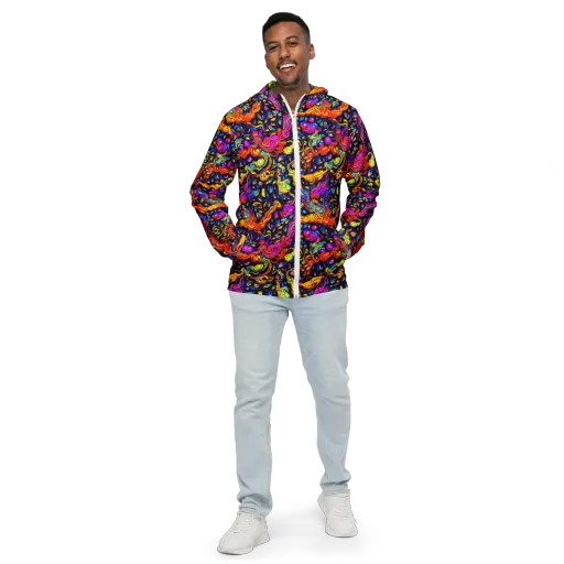 Cosmic Colorquake on a Men's Windbreaker