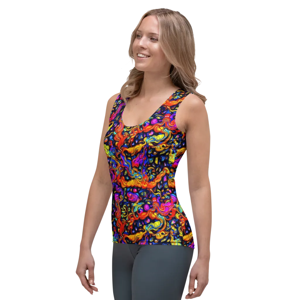 Cosmic Colorquake on Women's Tank Top — Left Front