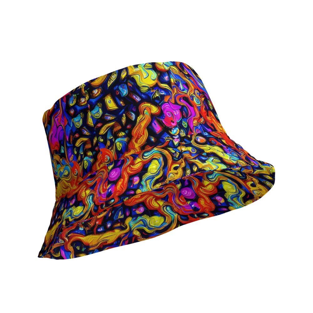 Cosmic Colorquake on Reversible Bucket Hat — Product details Outside