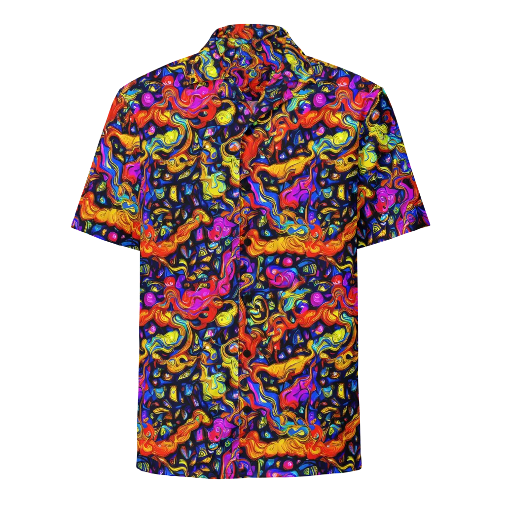 Cosmic Colorquake on Button Shirt — Front